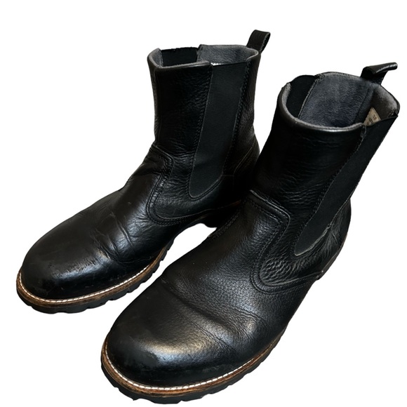 KODIAK Bruce Pull On Boot Men's Black waterproof leather size 12 lug outsole EUC - Picture 3 of 11